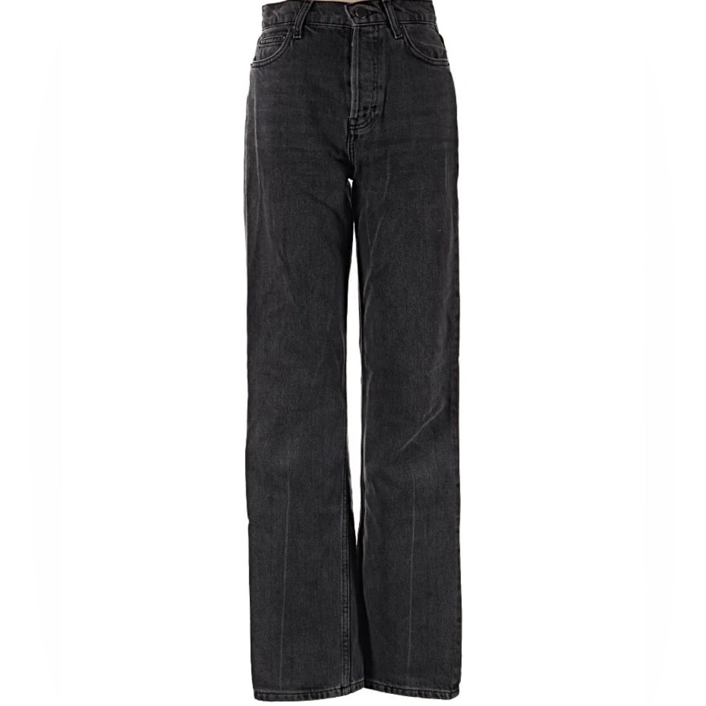 Reformation Abby High Rise Straight Leg Jeans in Charcoal—Excellent Condition